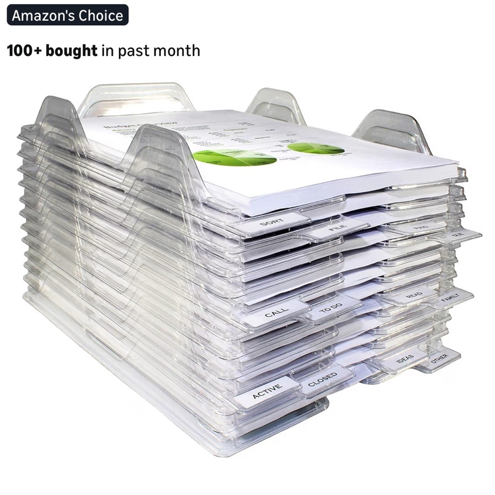 Clear Stackable Document Organizer EZSTAX